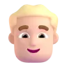 Man: Light Skin Tone, Blond Hair Emoji 👱🏻‍♂️ image - Microsoft 3D Fluent style