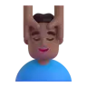 Man Getting Massage: Medium-Dark Skin Tone Emoji 💆🏾‍♂️ image - Microsoft 3D Fluent style