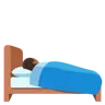 Person In Bed: Medium-Dark Skin Tone Emoji 🛌🏾 image - Google Noto Color style