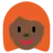 Woman: Dark Skin Tone, Red Hair