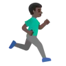 Man Running Facing Right: Dark Skin Tone Emoji 🏃🏿‍♂️‍➡️ image - Google Noto Color style