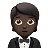 Person In Tuxedo: Dark Skin Tone