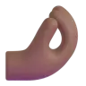 Pinched Fingers: Medium-Dark Skin Tone Emoji 🤌🏾 image - Microsoft 3D Fluent style