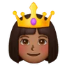 Princess: Medium-Dark Skin Tone Emoji 👸🏾 image - Samsung style