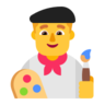 Man Artist Emoji 👨‍🎨 image - Microsoft Classic 2D style