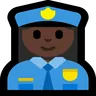 Woman Police Officer: Dark Skin Tone Emoji 👮🏿‍♀️ image - Microsoft Windows 10 Segoe UI Emoji style