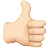 Thumbs Up: Light Skin Tone