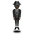 Person In Suit Levitating: Dark Skin Tone