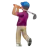 Person Golfing: Medium Skin Tone