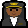 Woman Pilot: Medium-Dark Skin Tone Emoji 👩🏾‍✈️ image - Microsoft Windows 10 Segoe UI Emoji style