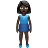 Woman Standing: Dark Skin Tone