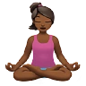 Woman In Lotus Position: Medium-Dark Skin Tone Emoji 🧘🏾‍♀️ image - Apple style