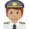 Pilot: Medium Skin Tone Emoji 🧑🏽‍✈️ image - Twitter / X (Twemoji) style