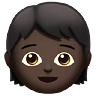 Child: Dark Skin Tone Emoji 🧒🏿 image - Apple style
