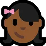 Girl: Medium-Dark Skin Tone Emoji 👧🏾 image - Microsoft Windows 10 Segoe UI Emoji style
