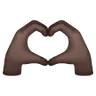 Heart Hands: Dark Skin Tone Emoji 🫶🏿 image - Samsung style