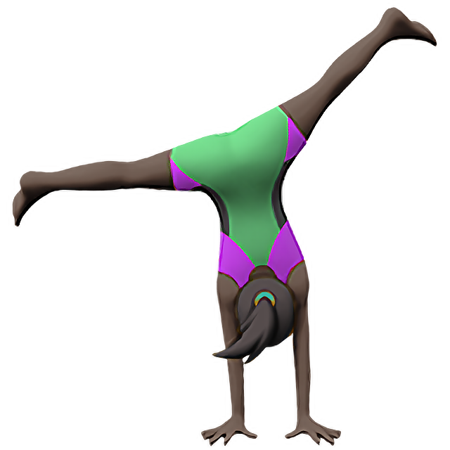Woman Cartwheeling: Dark Skin Tone