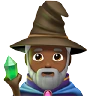 Man Mage: Medium-Dark Skin Tone Emoji 🧙🏾‍♂️ image - Apple style