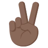 Victory Hand: Dark Skin Tone Emoji ✌🏿 image - EmojiTwo style