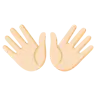Open Hands: Light Skin Tone Emoji 👐🏻 image - Google Noto Color style