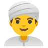 Man Wearing Turban Emoji 👳‍♂️ image - Google Noto Color style