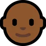 Man: Medium-Dark Skin Tone, Bald Emoji 👨🏾‍🦲 image - Microsoft Windows 10 Segoe UI Emoji style