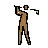 Person Golfing: Medium-Dark Skin Tone
