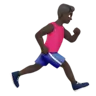 Man Running Facing Right: Dark Skin Tone Emoji 🏃🏿‍♂️‍➡️ image - Apple style