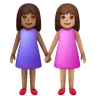 Women Holding Hands: Medium-Dark Skin Tone, Medium Skin Tone Emoji 👩🏾‍🤝‍👩🏽 image - Samsung style