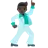 Man Dancing: Dark Skin Tone
