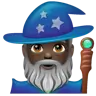 Man Mage: Dark Skin Tone Emoji 🧙🏿‍♂️ image - WhatsApp style