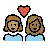 Couple With Heart: Woman, Woman, Medium Skin Tone, Medium-Dark Skin Tone