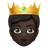 Person With Crown: Dark Skin Tone