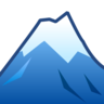 눈 덮인 산 Emoji 🏔 image - Emojidex style