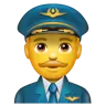 Man Pilot Emoji 👨‍✈️ image - WhatsApp style