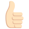 Thumbs Up: Light Skin Tone Emoji 👍🏻 image - EmojiTwo style