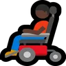 Man In Motorized Wheelchair: Dark Skin Tone Emoji 👨🏿‍🦼 image - Microsoft Windows 10 Segoe UI Emoji style