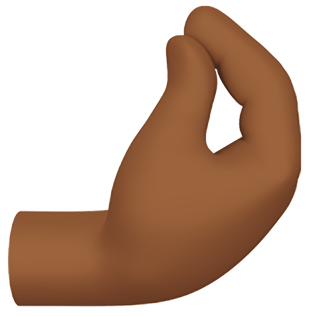 Pinched Fingers: Medium-Dark Skin Tone