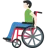Man In Manual Wheelchair: Light Skin Tone
