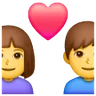 Couple With Heart: Woman, Man Emoji 👩‍❤️‍👨 image - Samsung style