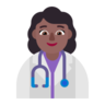 Woman Health Worker: Medium-Dark Skin Tone Emoji 👩🏾‍⚕️ image - Microsoft Classic 2D style
