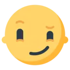 Visage avec sourire narquois