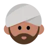 Man Wearing Turban: Medium Skin Tone Emoji 👳🏽‍♂️ image - Tossface style