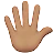Hand With Fingers Splayed: Medium Skin Tone