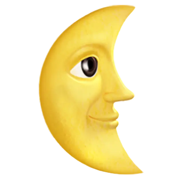 Last Quarter Moon Face