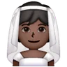 Person With Veil: Dark Skin Tone Emoji 👰🏿 image - Samsung style