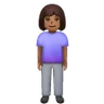 Woman Standing: Medium-Dark Skin Tone Emoji 🧍🏾‍♀️ image - Samsung style