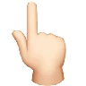 Backhand Index Pointing Up: Light Skin Tone Emoji 👆🏻 image - Apple style