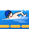 Person Swimming: Light Skin Tone Emoji 🏊🏻 image - Emojidex style