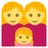 Family: Woman, Woman, Girl Emoji 👩‍👩‍👧 image - EmojiTwo style